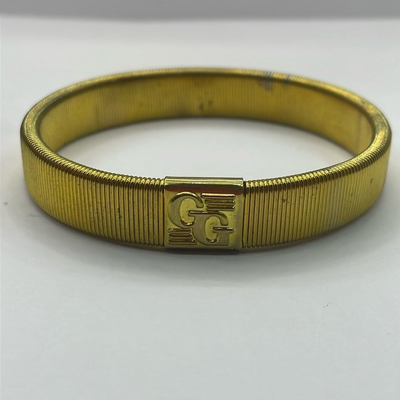 Vintage Stretchy Bracelet GG  Gold Tone - Picture 3 of 9